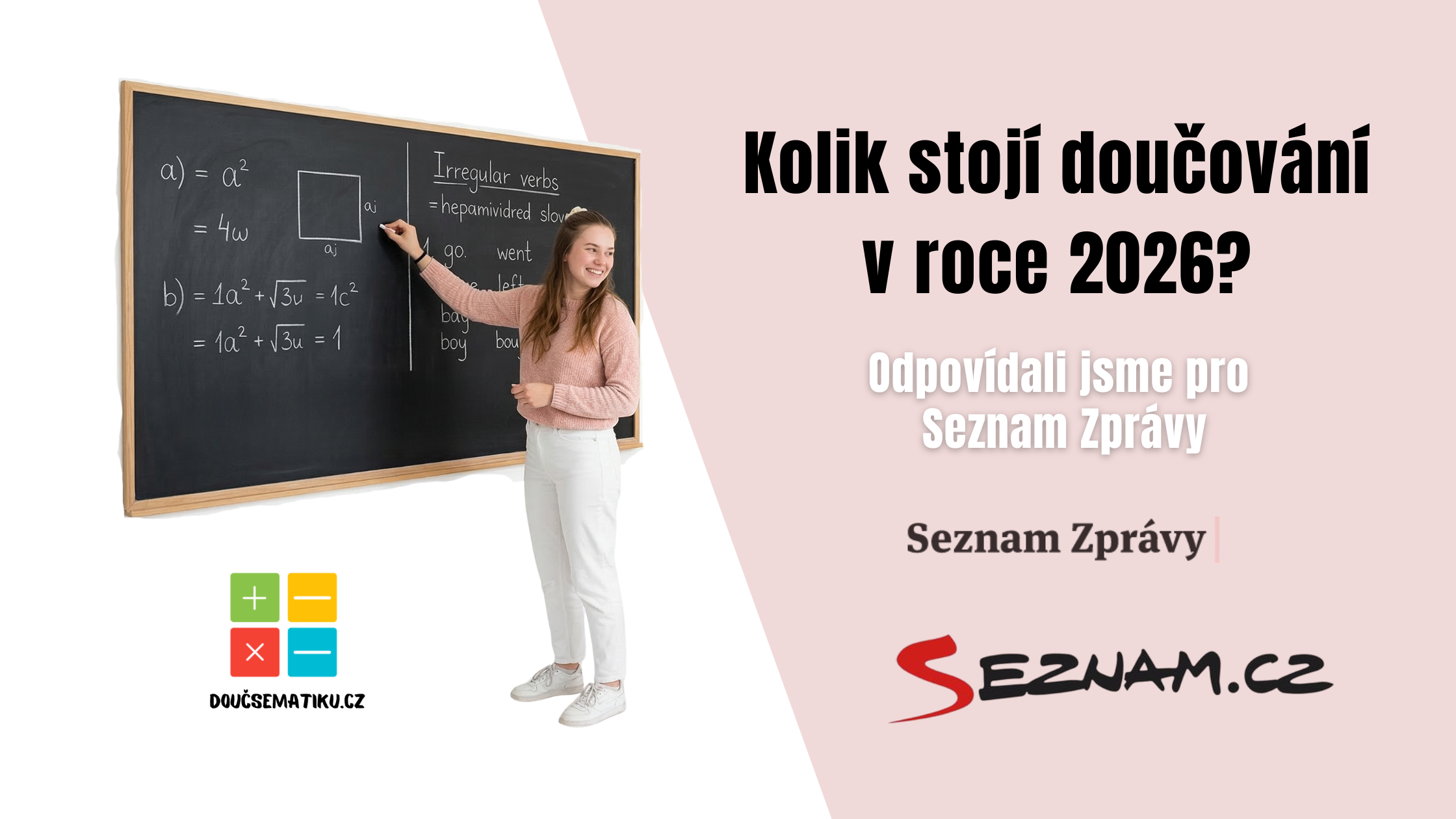 Kolik stojí doučování v roce 2026? Odpovídali jsme pro Seznam Zprávy