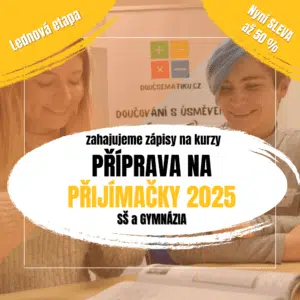 Lednové kurzy na přijímačky 2025 - SŠ a gymnázia <br>- čtyřleté a osmileté